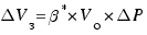 Delta V_ = beta^&#8727; * V_ * Delta P
