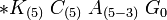 \ast K_{(5)}\; C_{(5)}\; A_{(5-3)}\; &#13;G_{0}
